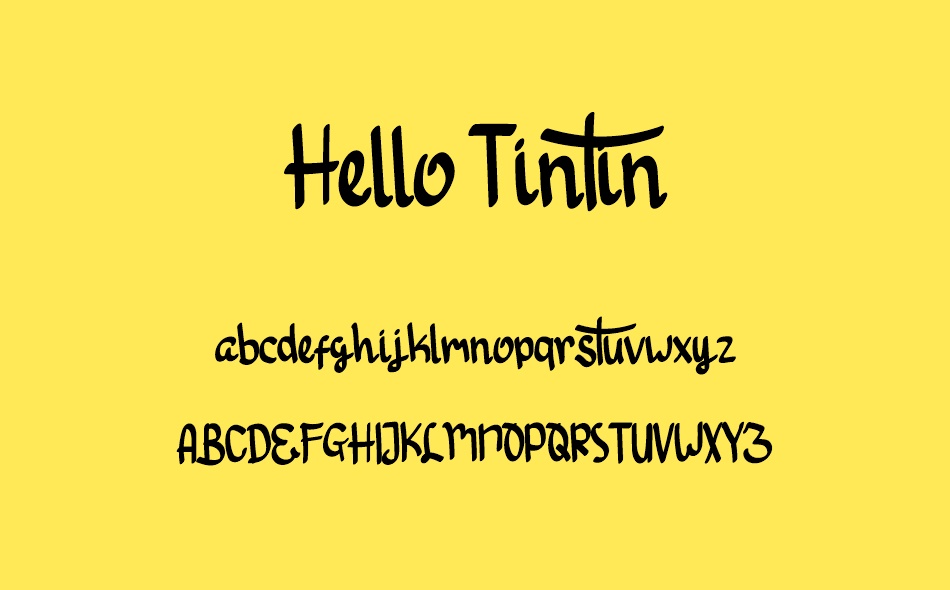 Hello Tintin font