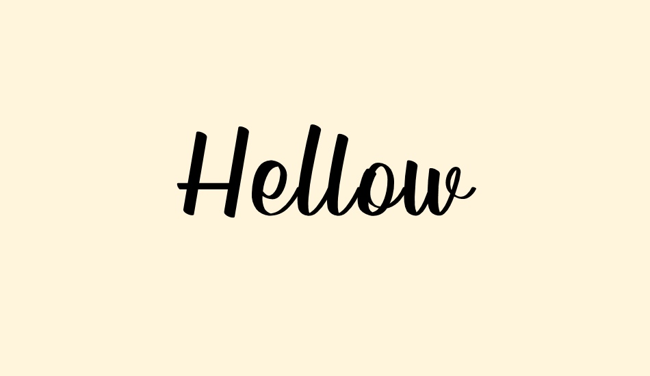 Hellow free font