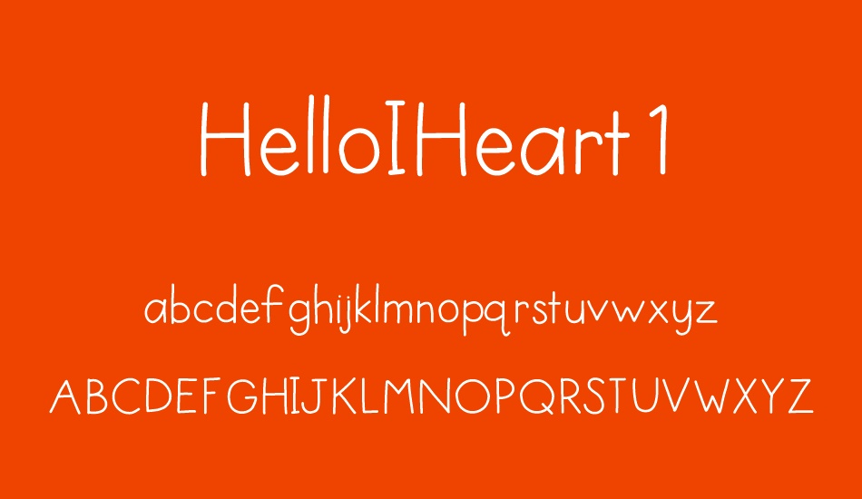 HelloIHeart1 font