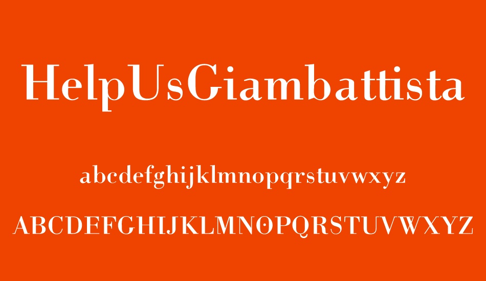 HelpUsGiambattista font