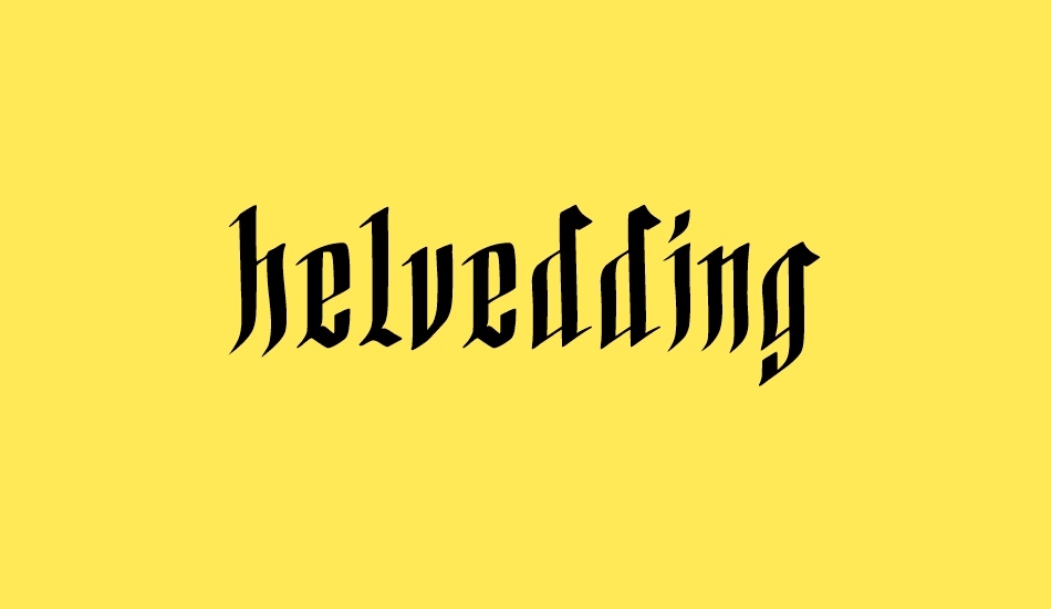 helvedding font big