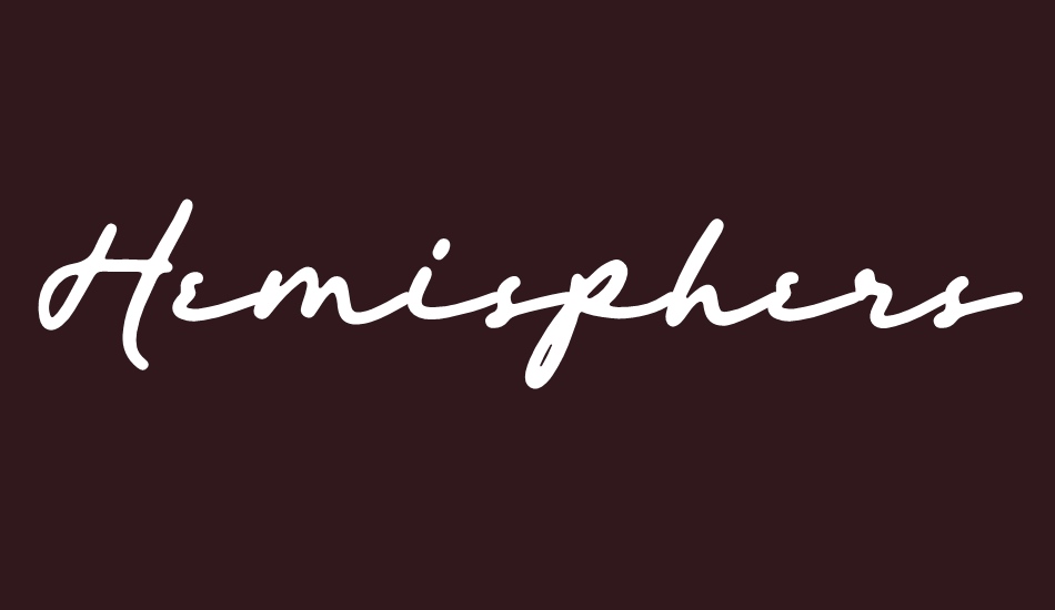 Hemisphers Script font big