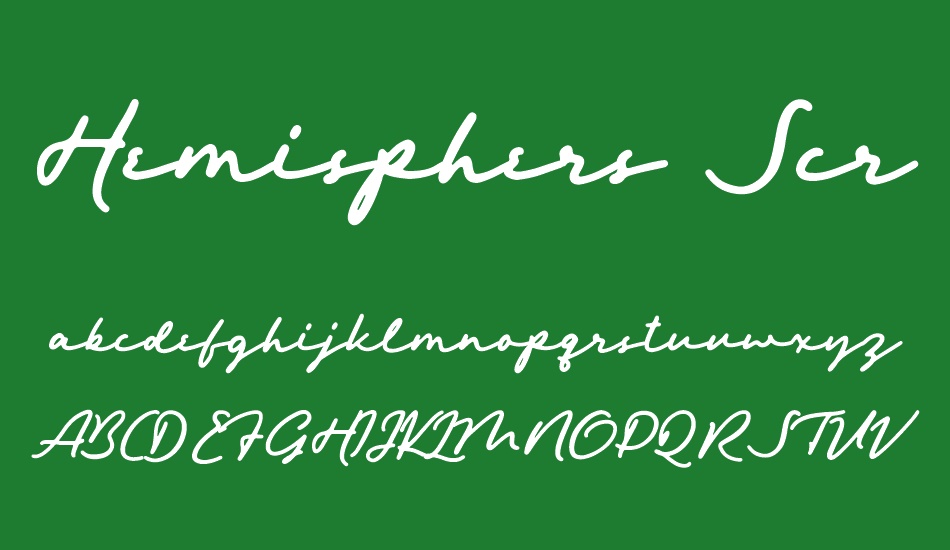 Hemisphers Script font