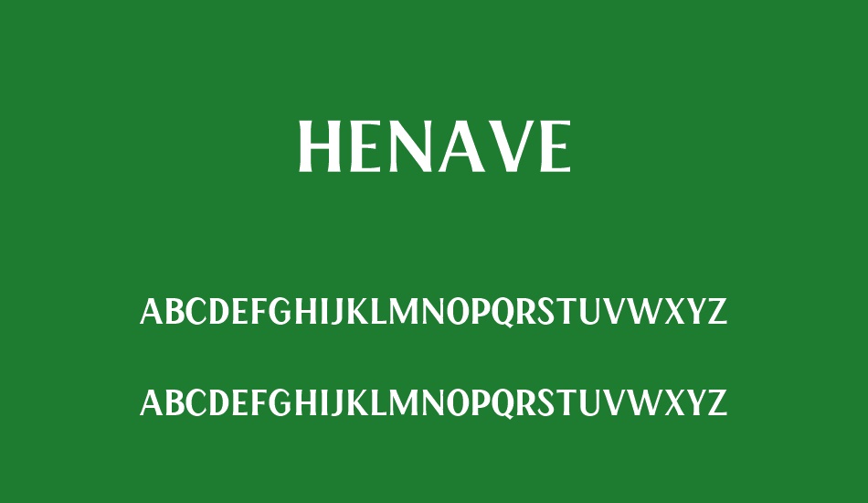 HENAVE Regular DEMO font