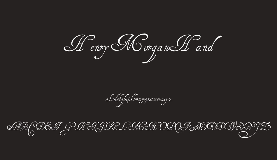 HenryMorganHand font