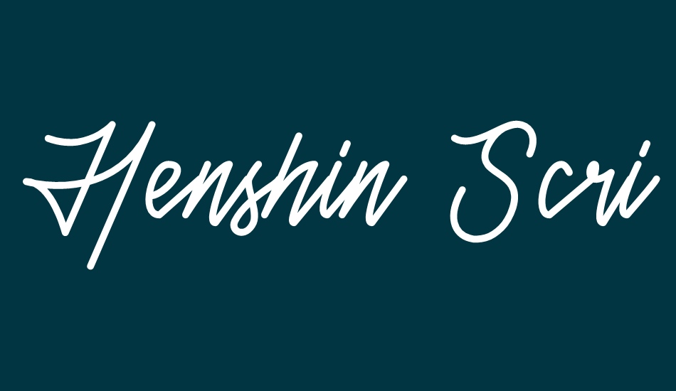 Henshin Script Personal Use font big