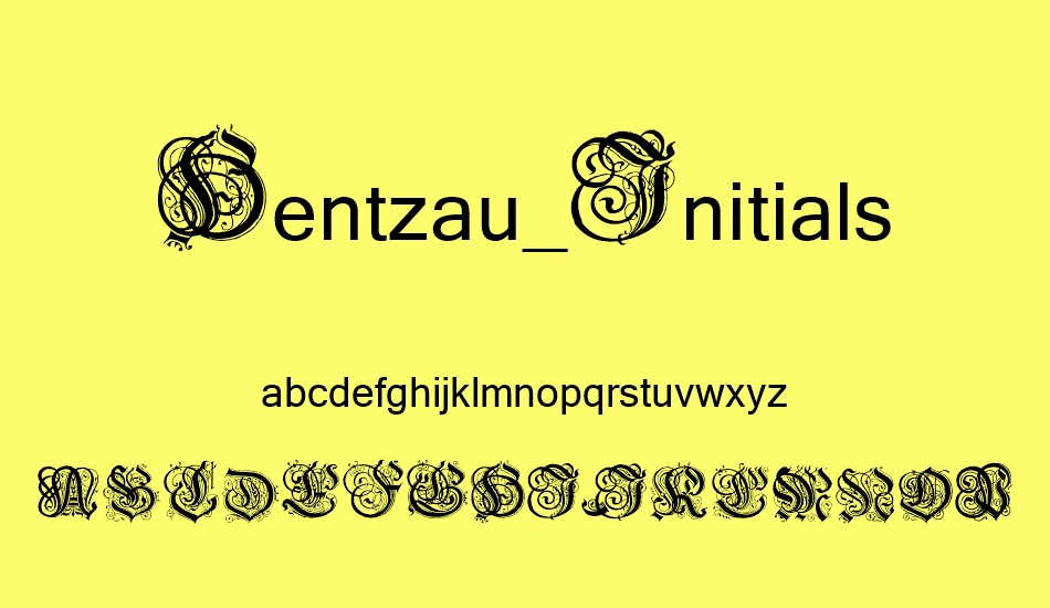 Hentzau_Initials font