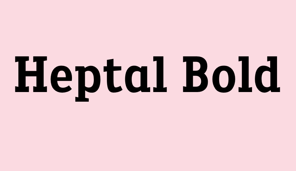 Heptal Bold font big