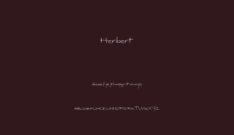 Herbert font