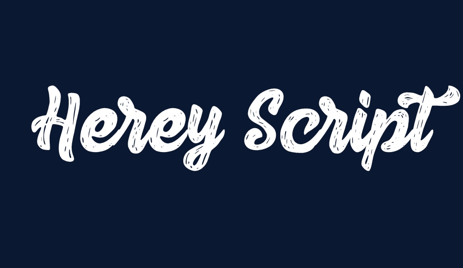 Herey Script Free Version font big