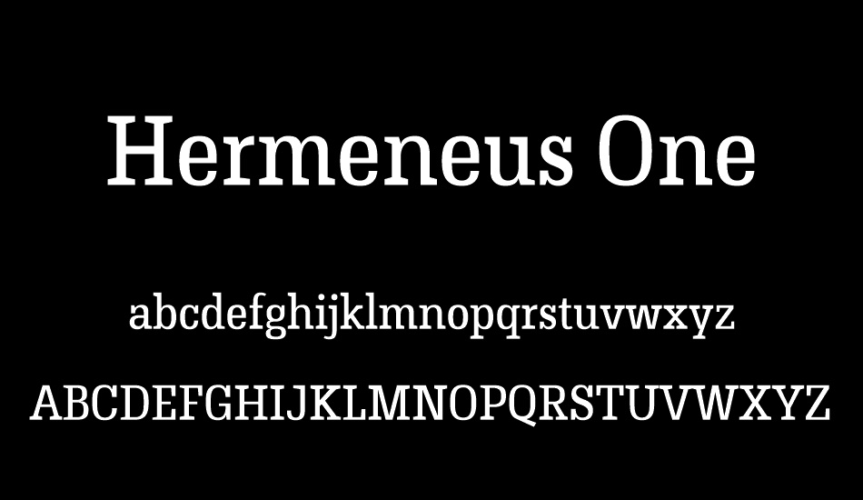 Hermeneus One font