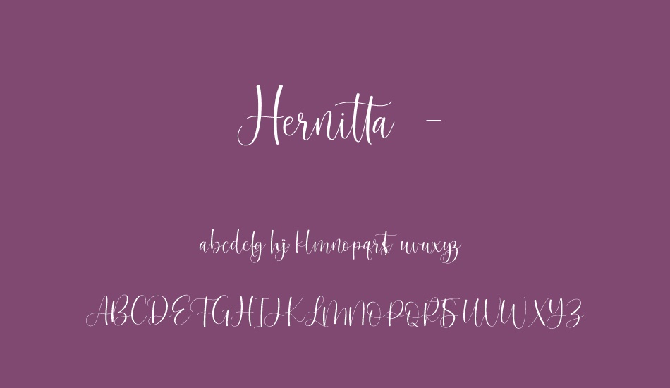 hernitta---personal-use font