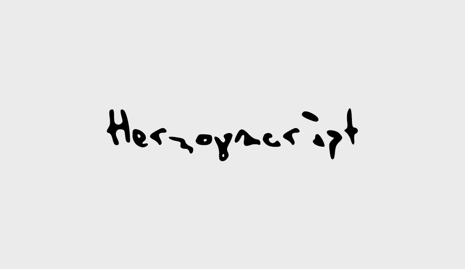 Herzogscript font big