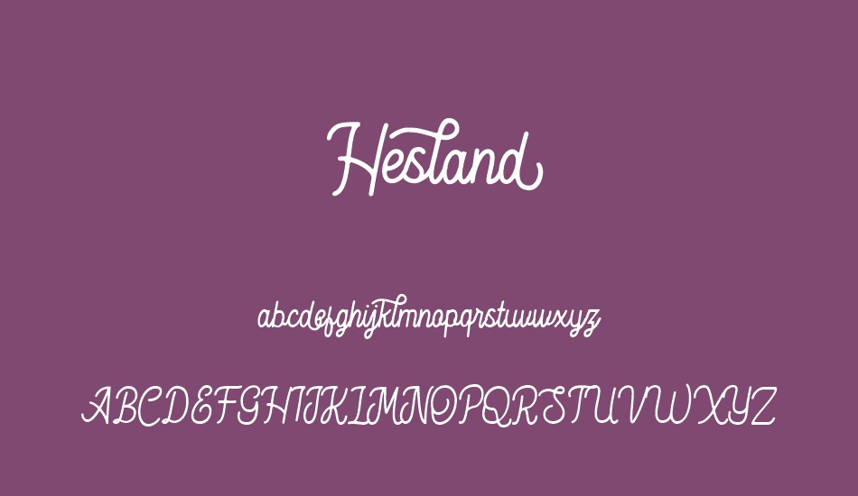 Hesland font