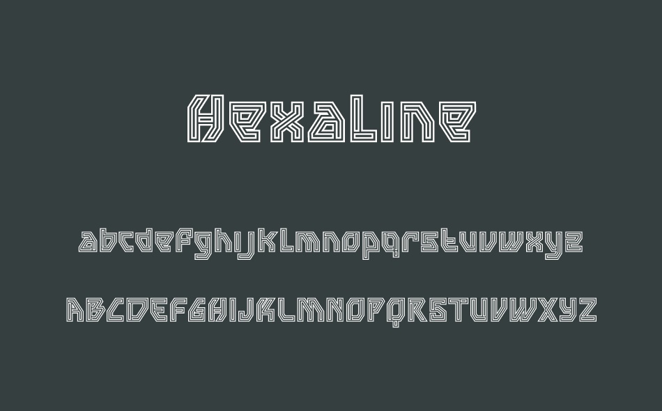 Hexaline font