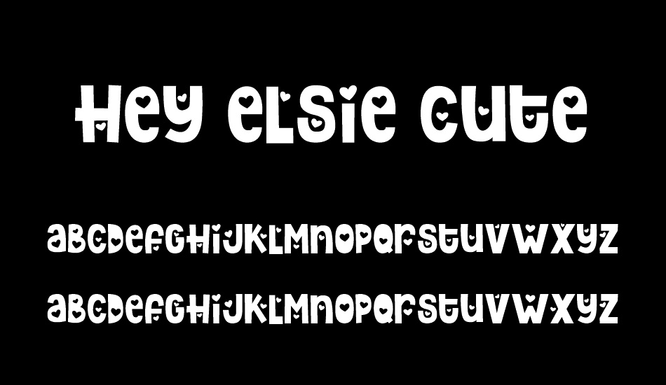 Hey Elsie Cute font