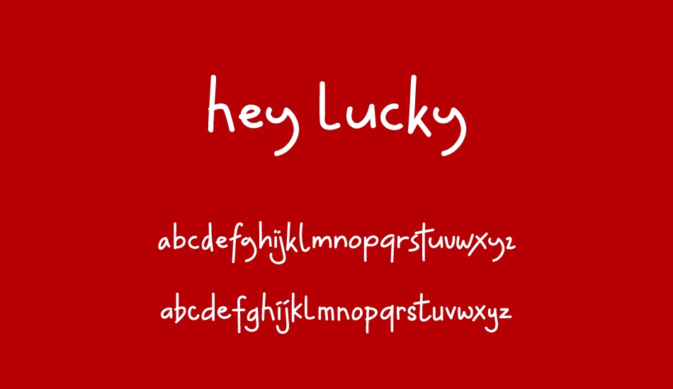 Hey Lucky font