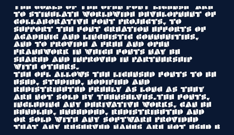 HFF Warped Zone font 1