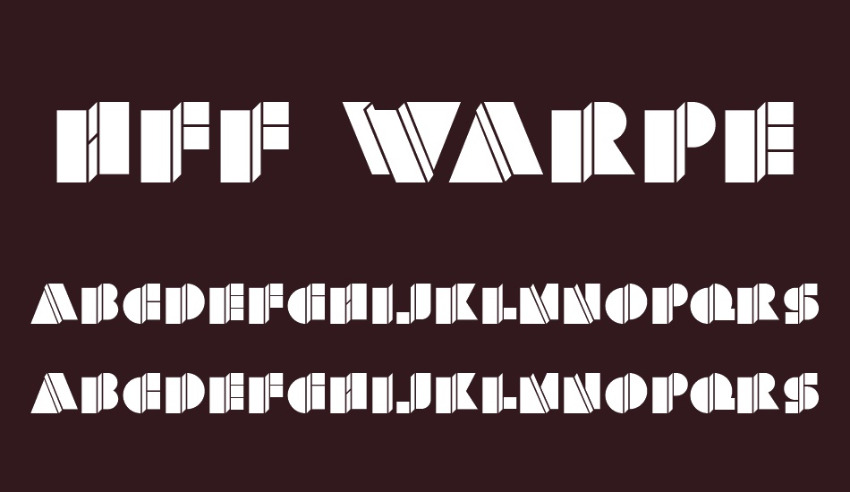 HFF Warped Zone font