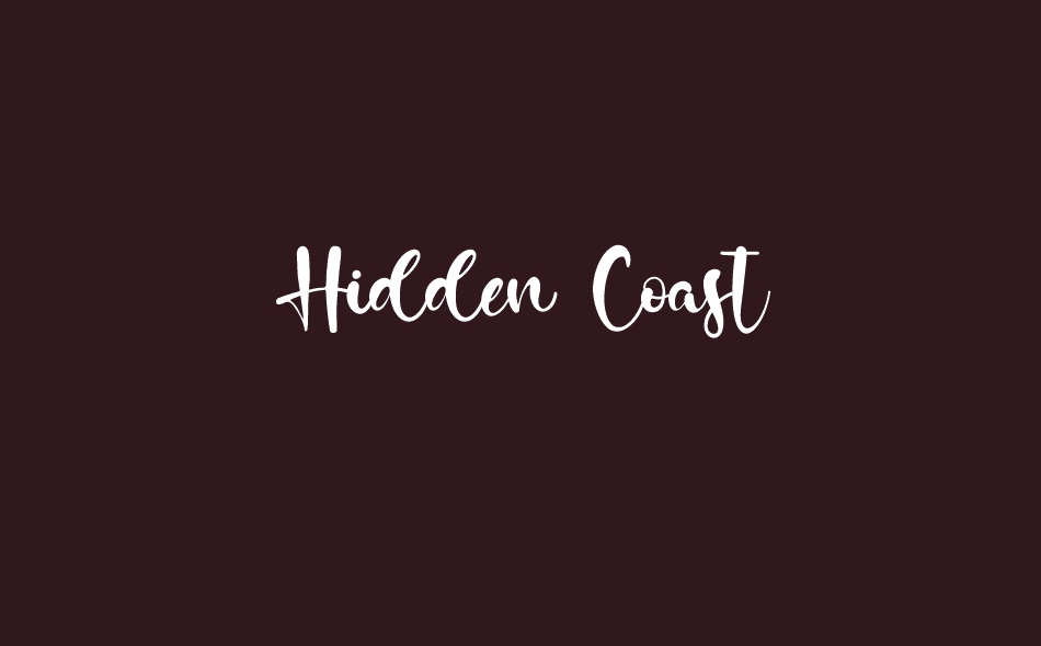 Hidden Coast font big