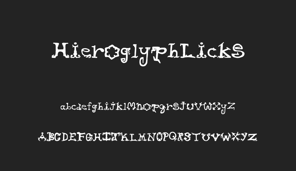 HieroglyphLicks font