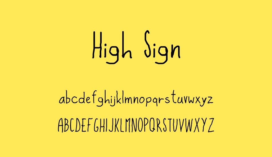 High Sign font