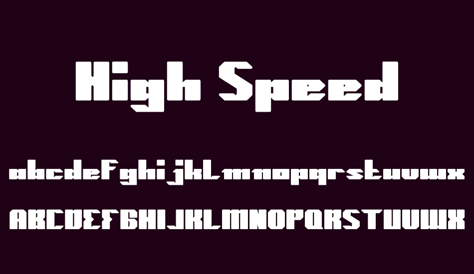 High Speed font