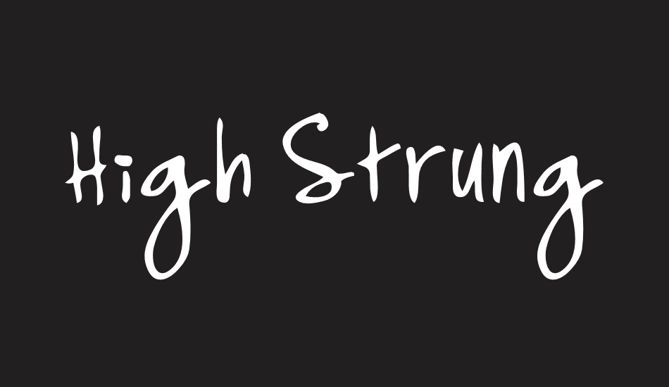 High Strung font big