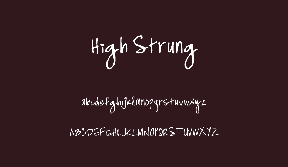 High Strung font