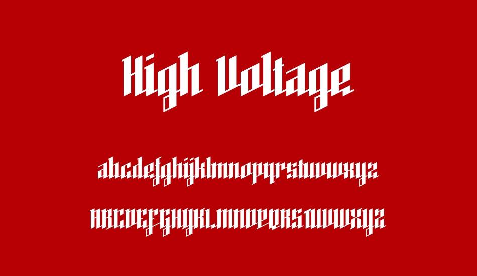 High Voltage font