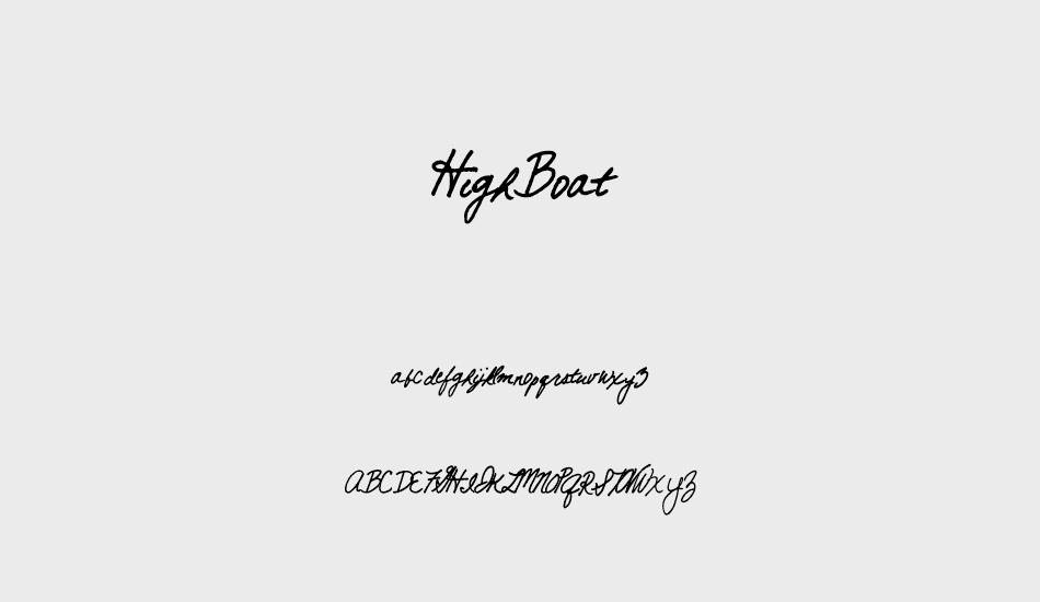 HighBoat font