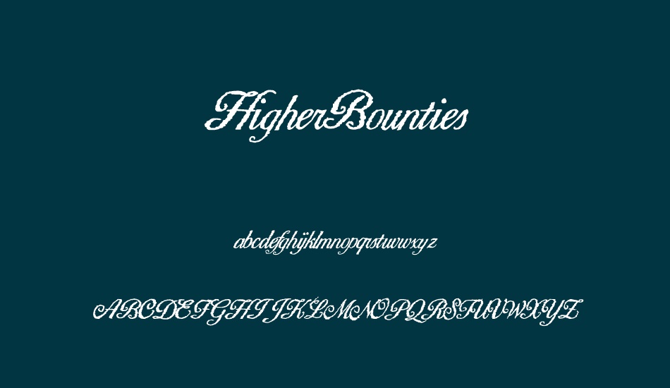 HigherBounties font