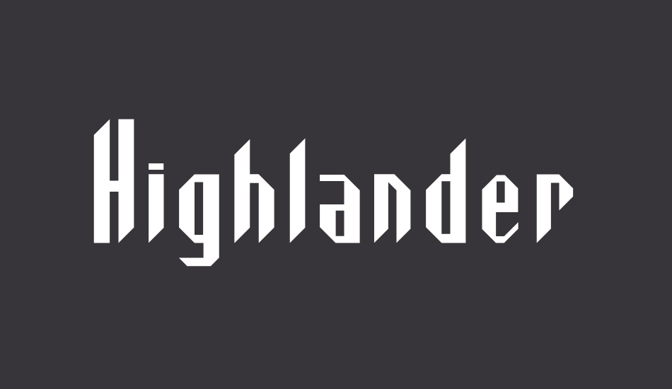 Highlander font big