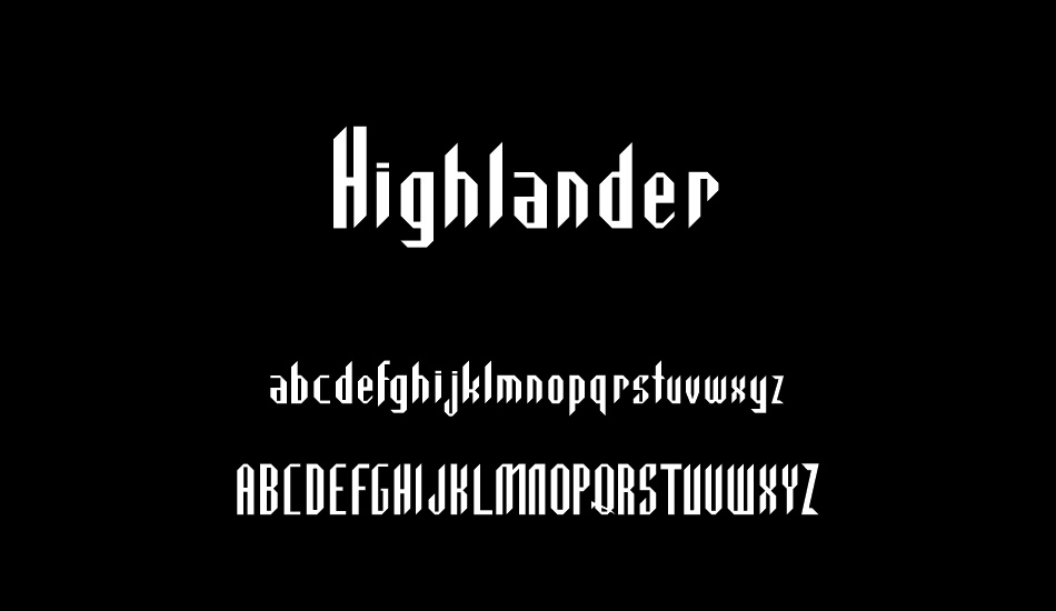 Highlander font