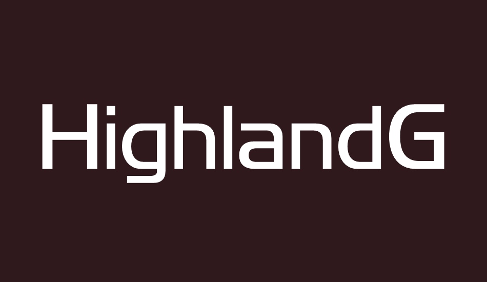 HighlandGothicLightFLF font big