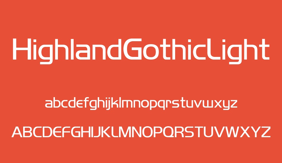 HighlandGothicLightFLF font