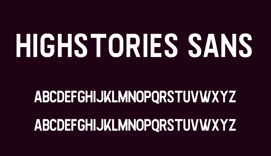 Highstories Sans font