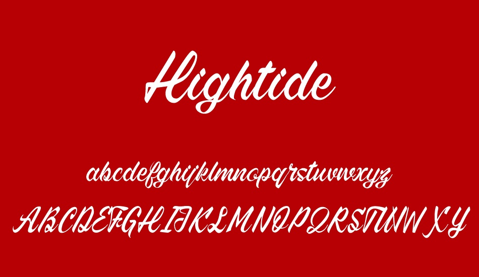 Hightide font