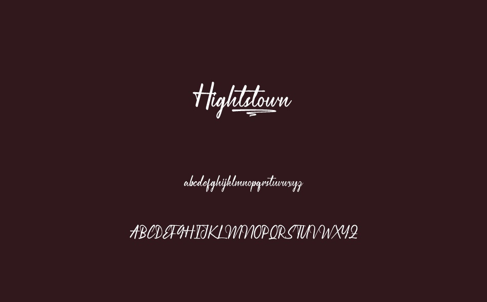 Hightstown font