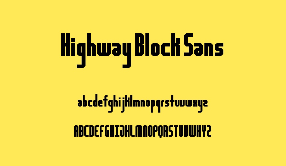 Highway Block Sans font