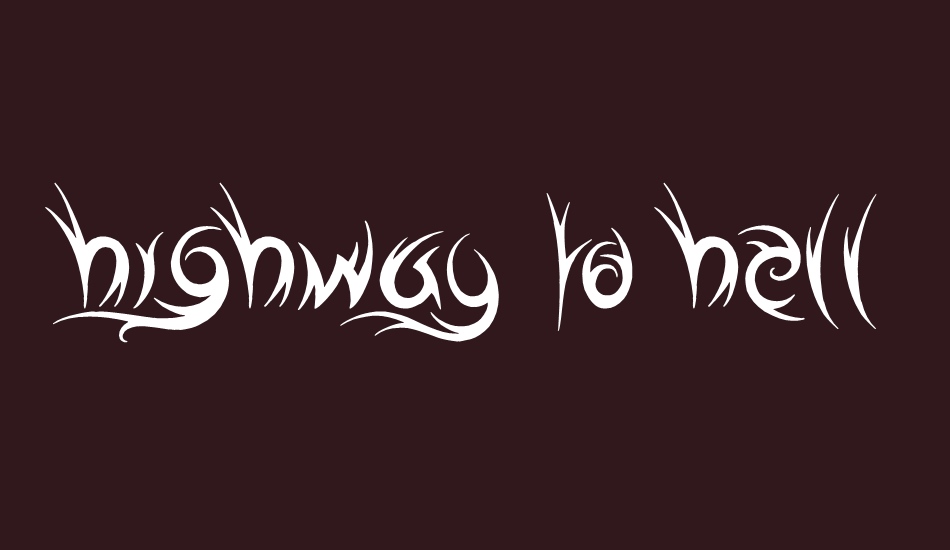 Highway to Hell font big