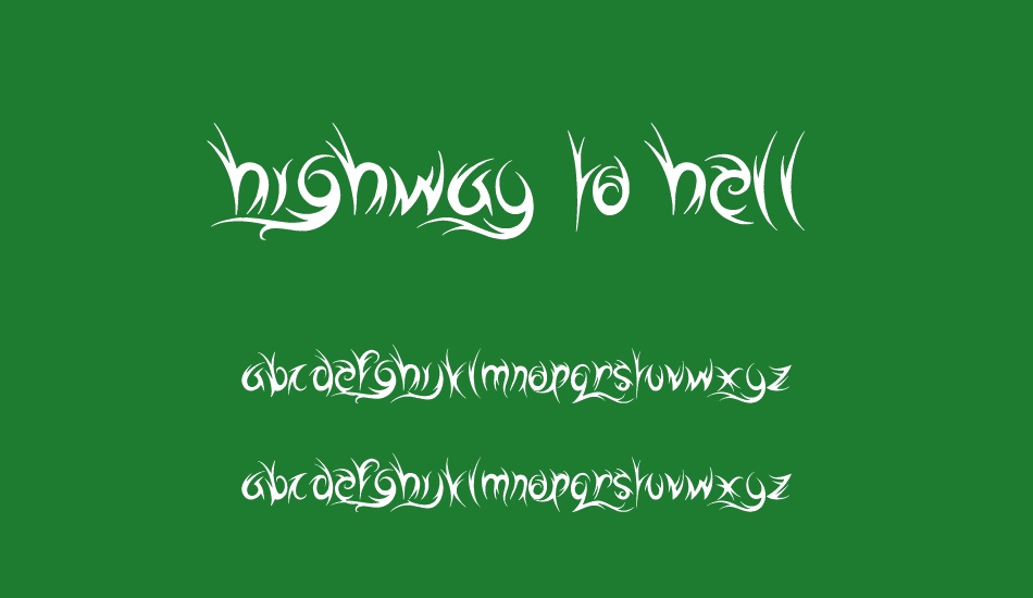 Highway to Hell font