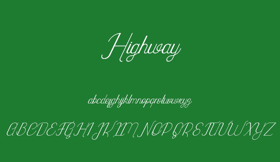 Highway font