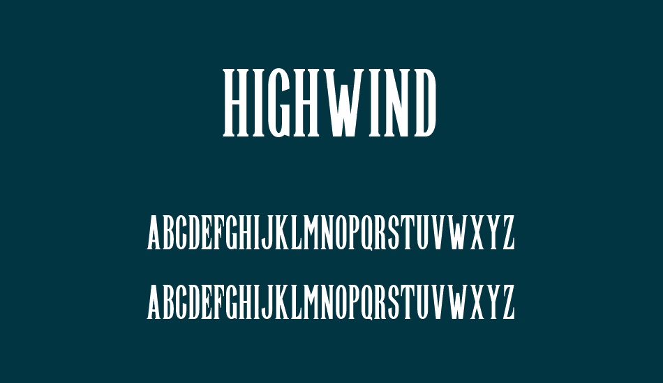 Highwind font