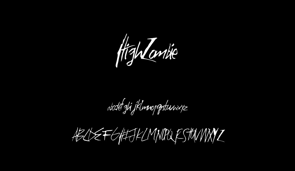 HighZombie font