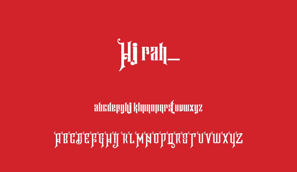 Hijrah_DEMO font