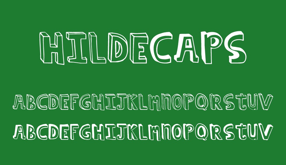 hildeCAPS font