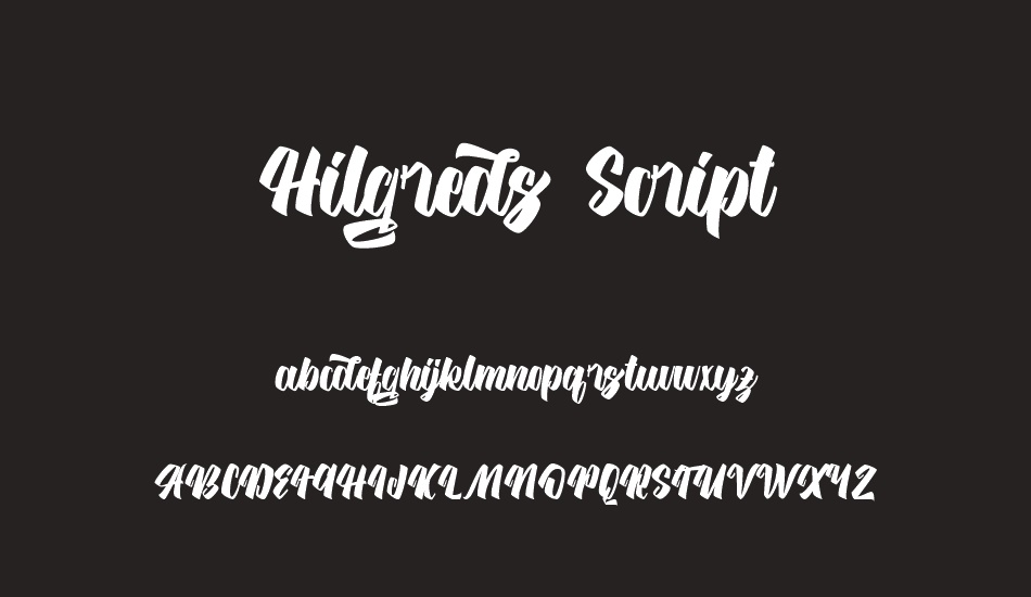 Hilgreds Script font