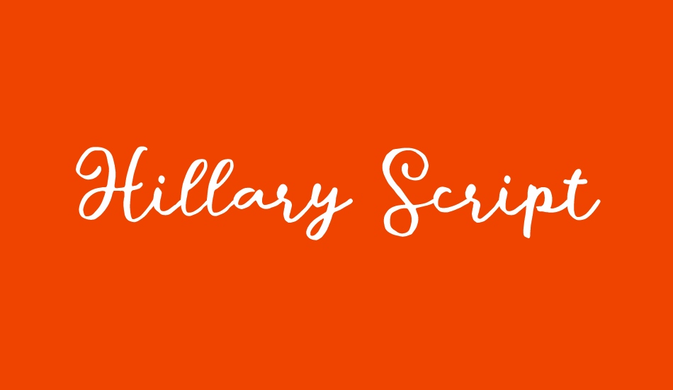 Hillary Script Demo font big