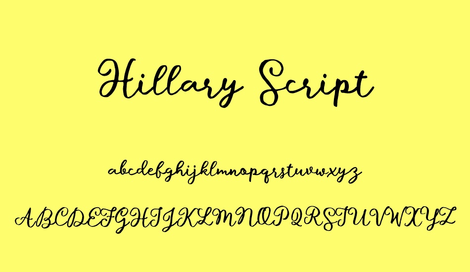 Hillary Script Demo font